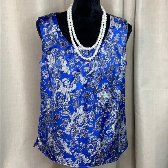 TALBOTS...paisley dress top - Picture 1 of 7